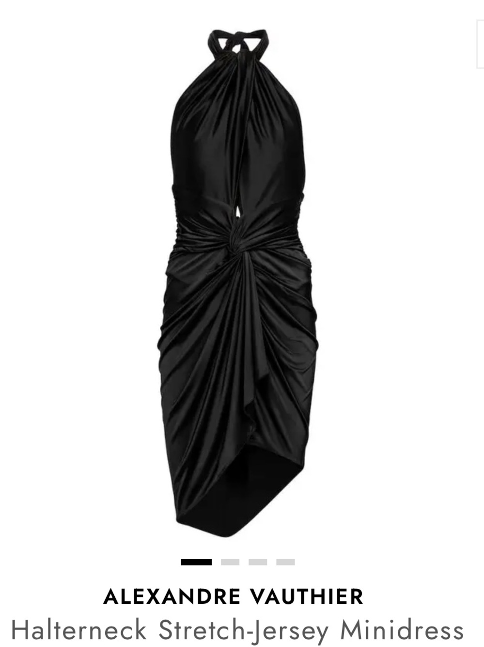 Alexandre Vauthier Black Stretch-Jersey Minidress
